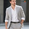SUOSDEY Men's Automatic Leather Belt Ratchet Belt for Business Casual