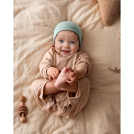 Yoofoss Baby Hats 6-24 Months 100% Cotton Newborn Hats for Boys Girls Beanie Set Soft Infant Beanie Caps 6 Pack