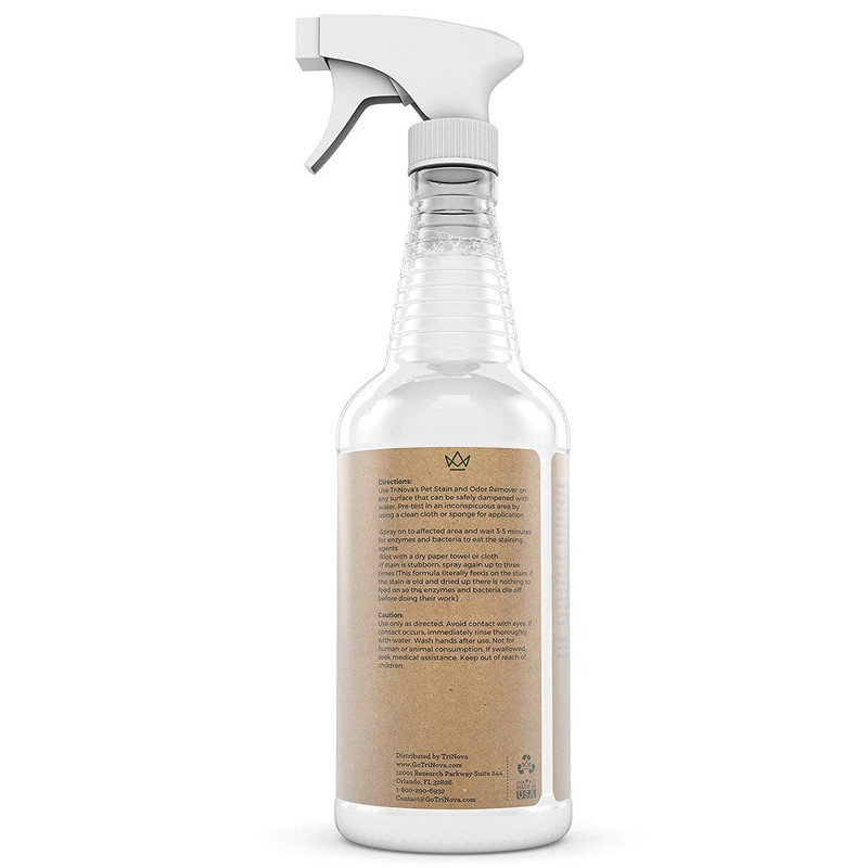 TriNova Pet Stain and Odor Remover Eliminator - Advanced Enzyme
