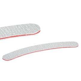 PROFICO 25 x Curved Nail File, Grit 100/180, Premium Quality Nail File Set for Gel Nails, Natural Nails (Grey (Zebra))