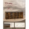 DINZI LVJ Shoe Storage Bench with Cushion, 13-Cubby Shoe Rack,