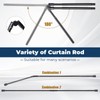 Corner Curtain Rod for Windows 30 to 136 Inches, Adjustable