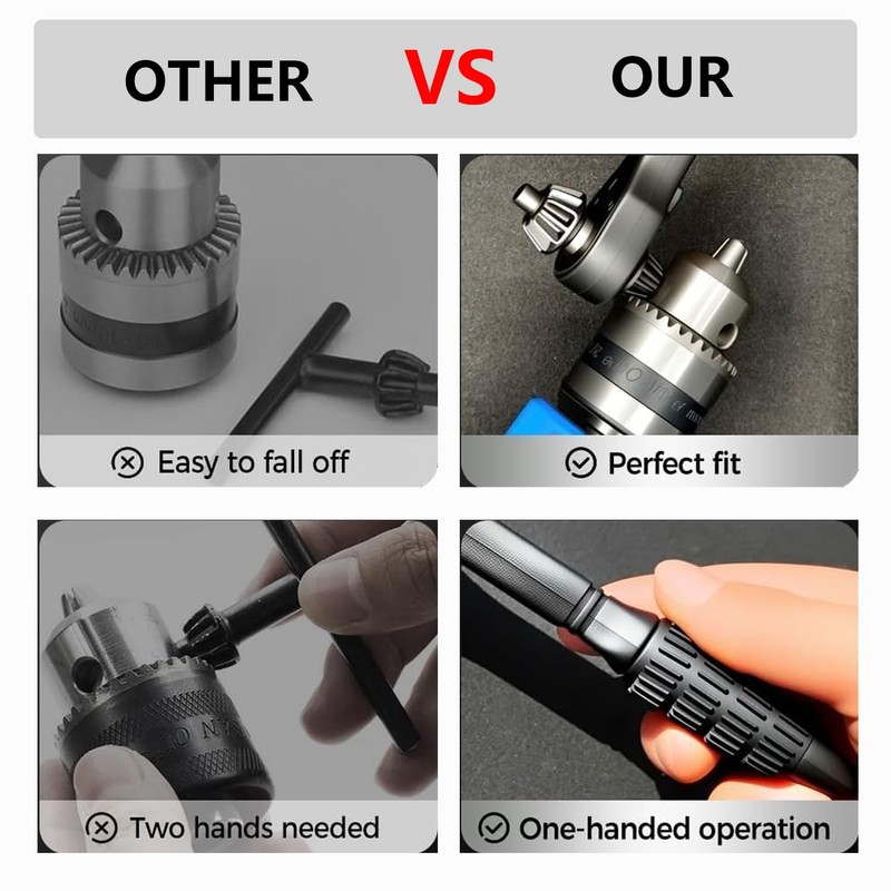 3 in 1 Drill Chuck Ratchet Spanner, Chuck Key Replacement