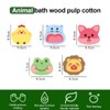 OUDQFCJ 5pcs Baby Bath Sponge Kids Shower Sponge Cartoon Shape