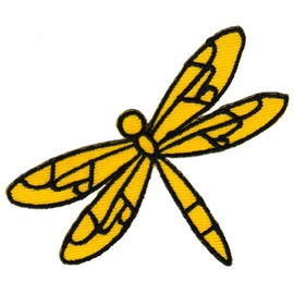 Dragonfly Yellow Iron-On Sew-On Iron-On Patch Iron-On Patch Iron-On Patch for Clothes Iron-On Patch Size 8.4 x 6.0 cm