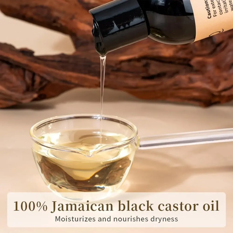 Aceite De Ricino Negro Jamaicano 100% Puro: Cuidado Del Cabe