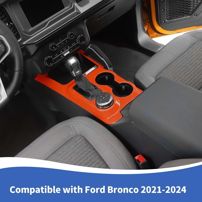RAZPOY Gear Shift Panel Cover Center Console Cup Holder Trim