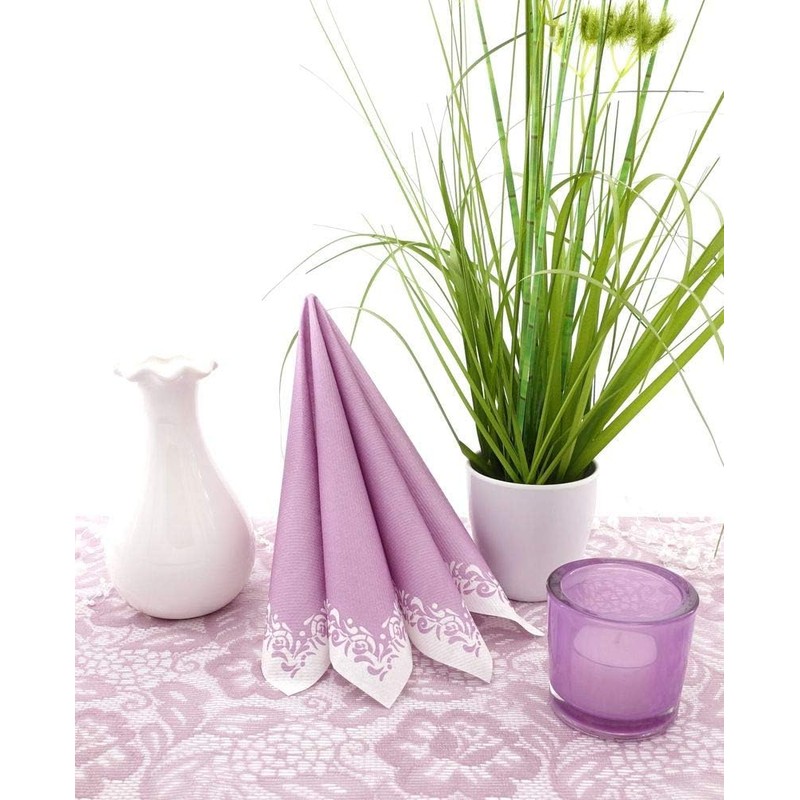 APARTina Airlaid Napkins Pack of 50, Fabric-Like Napkin - Romantic,