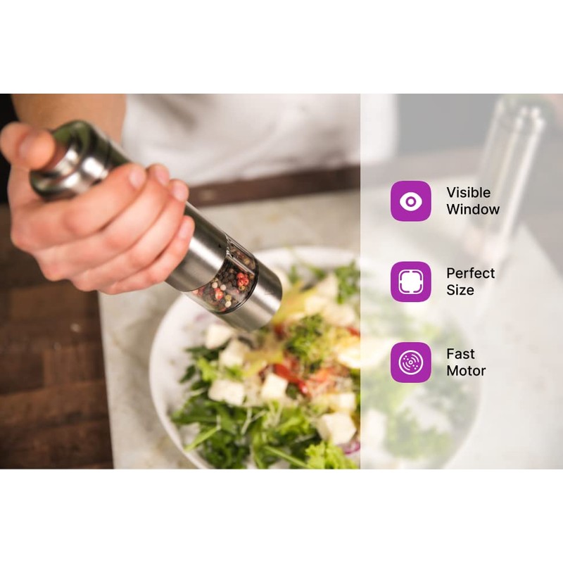 KSL Electric Salt and Pepper Grinder Set - Christmas Gift