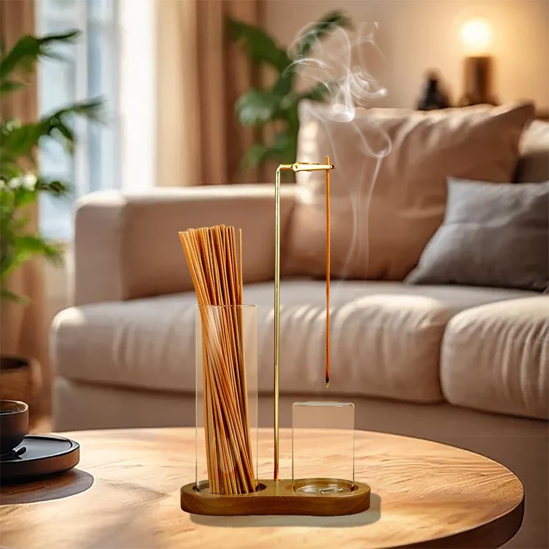 2 in 1 Incense Holder for Sticks, Anti-Ash Flying Incense