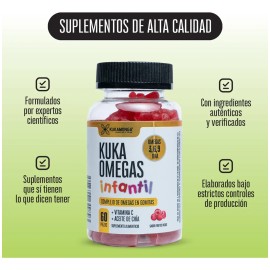 Aprendizaje y Memoria  DHA, EPA y Omega 3 para Nios  60 Gomitas de Sabor Frutos Rojos  Apoya el Desarrollo Cognitivo y la Concentracin  Ideal para el 