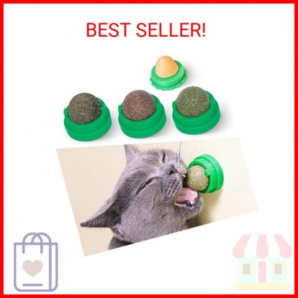 Potaroma Catnip Toys Balls 4 Pcs, Extra Cat Energy Ball,