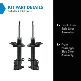 TRQ Front Strut Assembly Set Compatible with 2003-2007 Nissan Murano