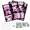18pcs Pink Glitter Dessert Cupcake Topper Pick for Straight Outta