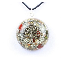 'Orpanit® Orgonite Amulet Yggdrasil World Tree of Life Silver