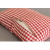 Organic Lavender Pillow 30 x 20 cm Organic Cover Red/White