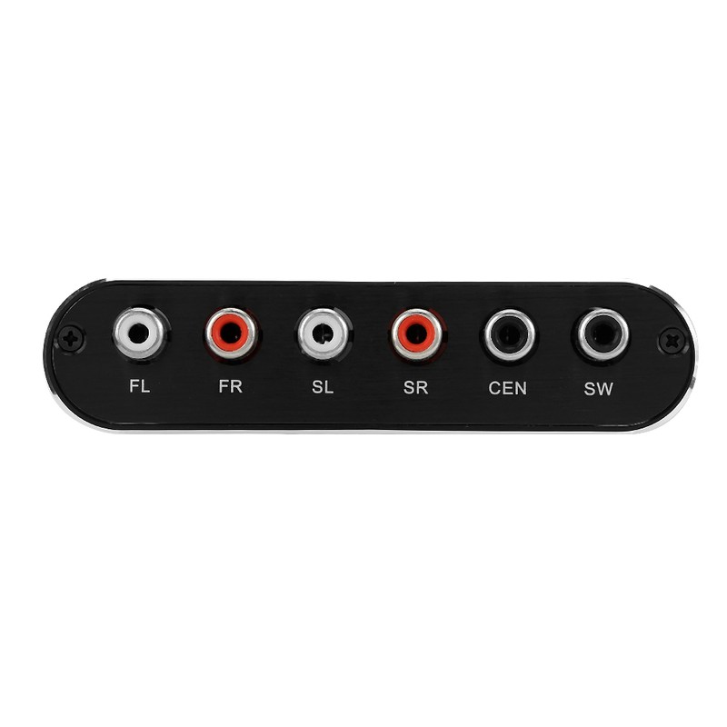 5.1 CH RCA Digital Fiber optic Coaxial to Analog Audio
