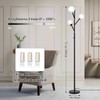 3-Globe Mid Century Black Tree Floor Lamp for Living Room,70in