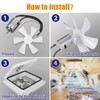 6" RV Vent Fan Replacement 2PCS, Bathroom Exhaust Fan Blade