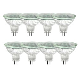 WinDerMo MR16 Halogen Bulbs, Halogen 12 V 20 W, GU5.3 Halogen Bulbs, Dimmable, Pack of 8, MR16 Halogen Spotlight 2700 K Warm White, 280 LM Halogen Reflector Ceiling Bulbs