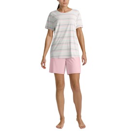 CALIDA Cotton Special Women's Short Pyjamas 100% Cotton, Pastel Pink
