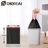 OKKEAI Black Bin Liners 10 L with Drawstring Small Bin