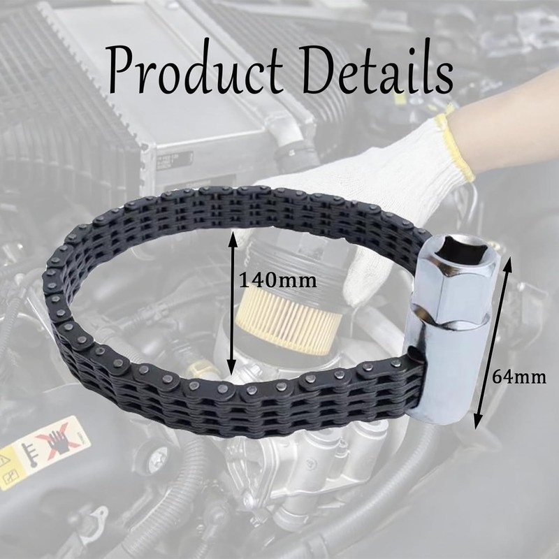 Automotive Oil Filter Chain Wrench Adjustable Oil Filter Wrench Double