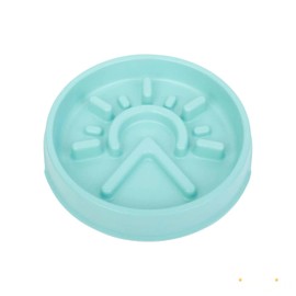 Only Natural Pet Sunup Slow-Feeder Dog Bowl - 50% Plant-Based, Eco-Friendly, BPA & Phthalate-Free, No-Slip Bottom & Handle Indentations, Dishwasher Safe, Small to Medium Dogs - Teal, Small 7.5" x 2"