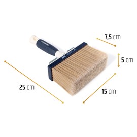 PENNELLIFICIO 2000 | Ceiling Brush with Plastic Handle, Brush, for Indoor and Outdoor Walls, 5 x 15 cm - Made in Italy