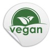 25mm Round White Vegan Green Stickers Food Labels allergen Labelling