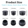 GORGECRAFT 30PCS 3 Sizes Round Plastic Hole Plugs 20mm 25mm