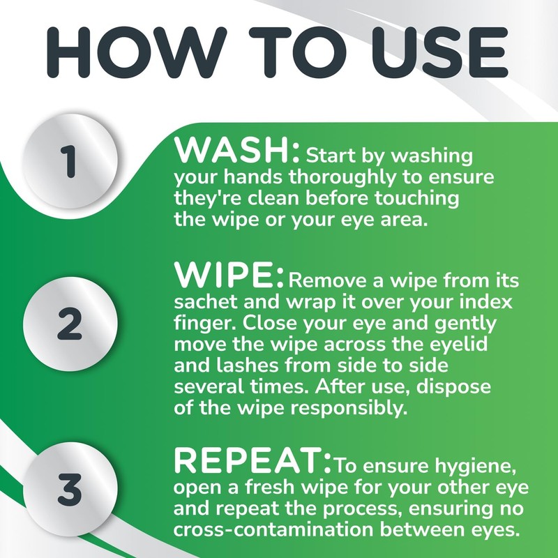 Optase Tea Tree Oil Eyelid Cleansing Wipes - Daily Hygiene