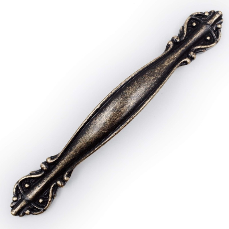 10-Pack Cabinet Hardware Handle Pull - Antique Bronze, 3" (76mm)