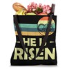 He Is Risen Sun Resurrection Easter Christian T-Shirt Tote Bag