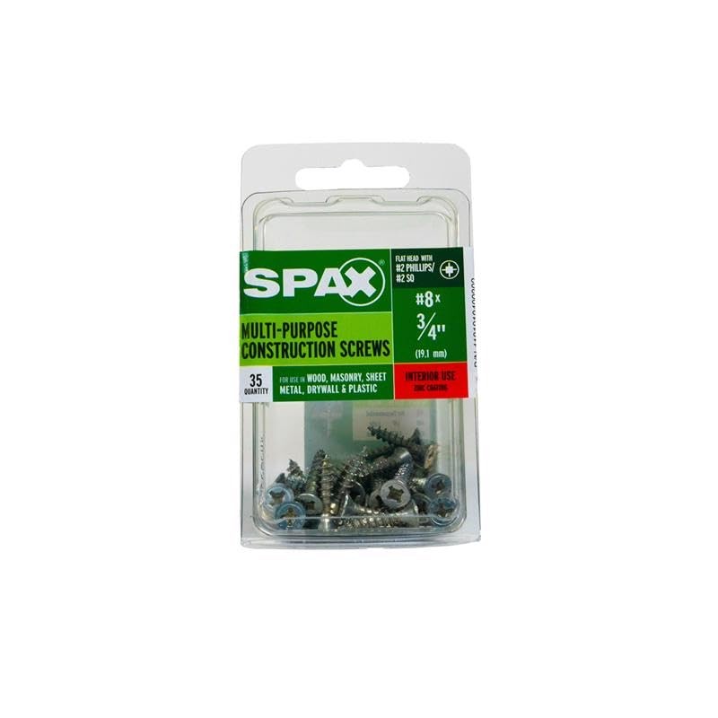 SPAX No. 8 x 3/4 in. L Phillips/Square Flat Head