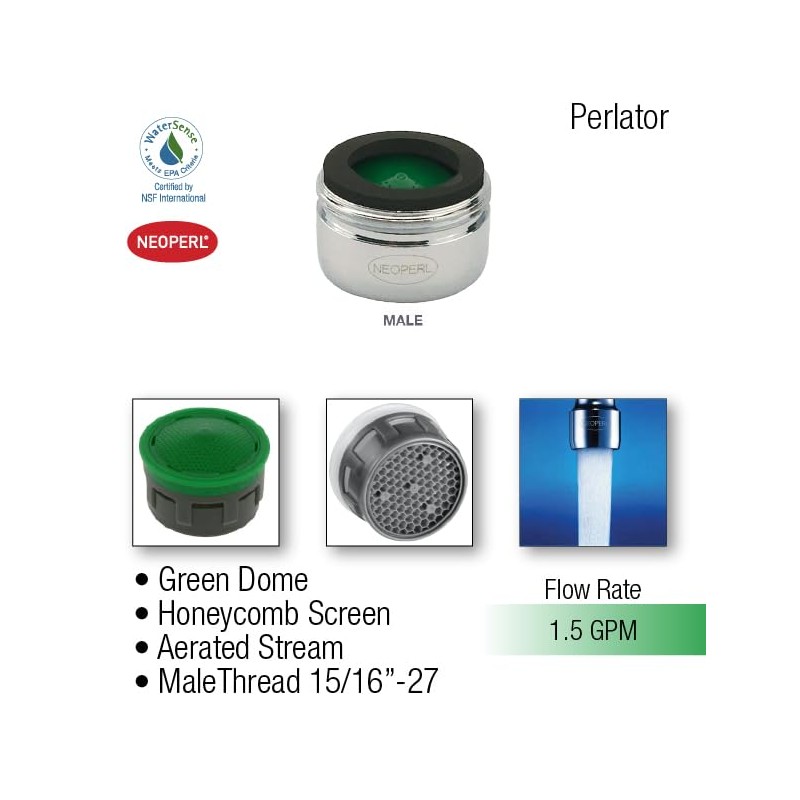 Neoperl Home Faucet Aerator Water-Saving Regular Soft Flow # 705654