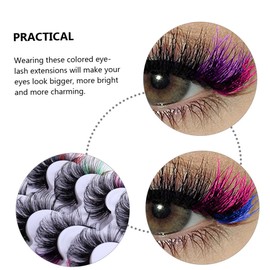 Beavorty Fake Lashes for Women 7 Pairs Cosplay Eyelashes Long Curly for Stage Performance
