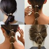GOLD XIONG PADISHAH 3PCS Chunky Gold Hair Cuffs for Ponytail