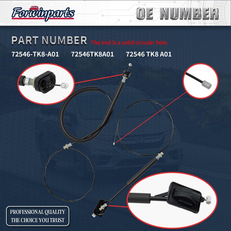 Forwinparts 72546TK8A01 Power Sliding Door Cable Kit W/O Motor for