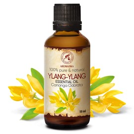 Ylang-Ylang Essential Oil 1.7 Fl Oz - Cananga Odorata - Madagaskar - 100% Pure & Natural Ylang Ylang Oil Best for Aromatherapy - Good Sleep - Beauty - Relaxation - Aroma Diffuser