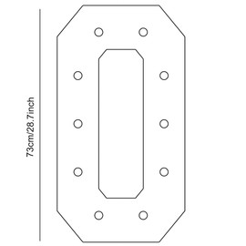 FAYLISVOW 2.4FT/28.74in Marquee Light up Numbers Marquee Number 1 with Warm Lights for Birthday Party Large Mosaic Frame Letter Cardboard Pre-Cut Giant Cut-Out Thick Foam Board Sign DIY Decorations