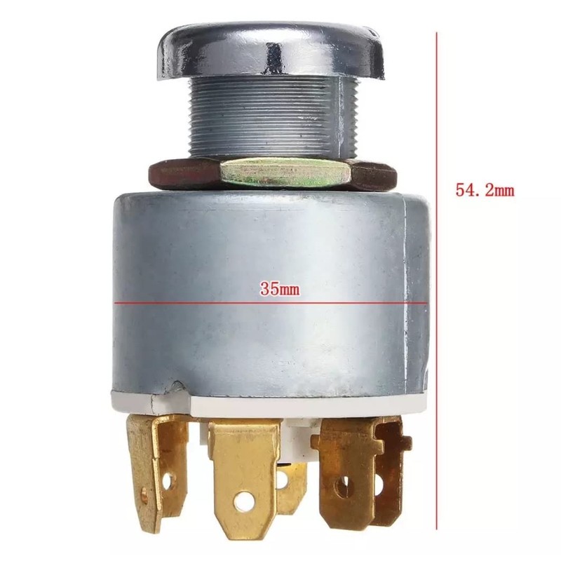 Universal Ignition Switch 2 Keys 4 Contacts Car Bus Truck