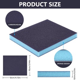 Flintronic 8 Pcs Sanding Sponge, 60/80/100/120/180/220/240/320/400, Wet Dry Reusable Sanding Block for Wood, Plastic, Drywall and Metal Polis