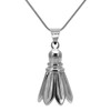 Soul-Cats Shuttlecock Pendant with Stainless Steel Chain, Stainless Steel