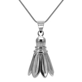 Soul-Cats Shuttlecock Pendant with Stainless Steel Chain, Stainless Steel