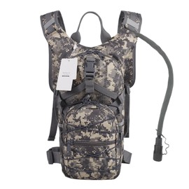 Seamand Hydration Backpack with 3L Water Bladder for Hiking and Climbing (ACU Camo)