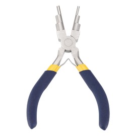 HARFINGTON Bail Making Pliers 6" 6-in-1 Jewelry Pliers 3mm to 9.5mm Loops with Non-Slip PVC Handle for Jewelry Making Beading Looping Shaping, Dark Blue