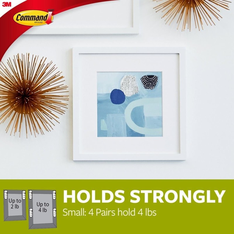 Command Picture Hanging Strips, Small, White, 4-Strip, 9-Pack (36 Pairs