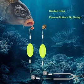 Double-Hook Reverse Bottom Rig, Swimming Bait for Beginners, Amateurs and Professionals, 2025 Upgraded Fishing Lures for Freshwater and Saltwater Fishing, Avoid Grasses, Stones and Mud (6 Pack, 3)