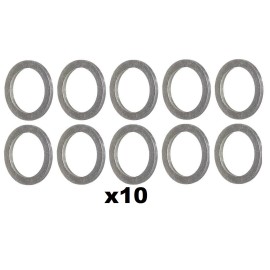 FISCHER & PLATH 17mm Oil Drain Plug Gasket / Washer Set of 10 17X23X1.5AL (For Subaru)